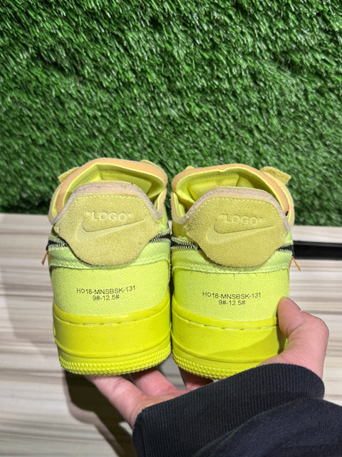 Nike Air Force 1 Low Off-White Volt Sz 9.5M