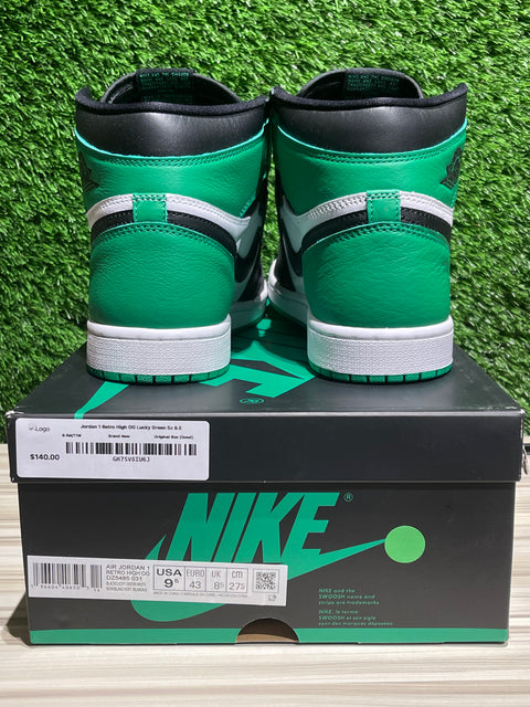 Jordan 1 Retro High OG Lucky Green Sz 9.5