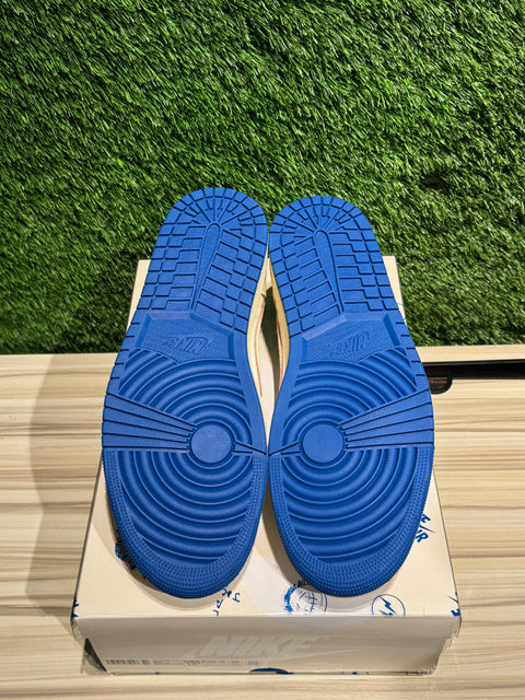 Jordan 1 Retro Low OG SP Fragment x Travis Scott Sail Military Blue Sz 12.5