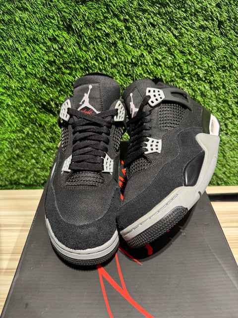 Jordan 4 Retro SE Black Canvas Sz 10M