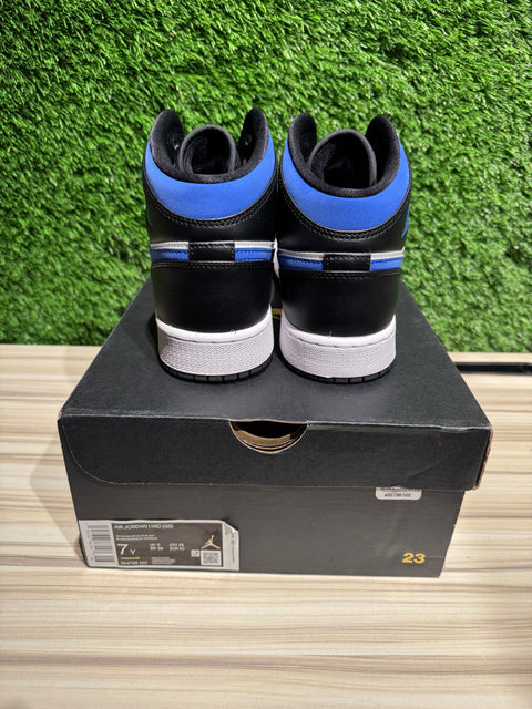 Jordan 1 Mid White Black Racer Blue (GS) Sz 7Y