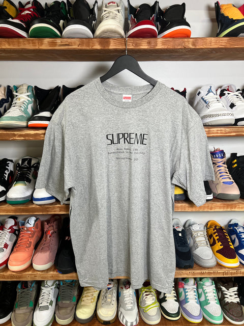 Supreme Heather Grey Anno Domini Tee