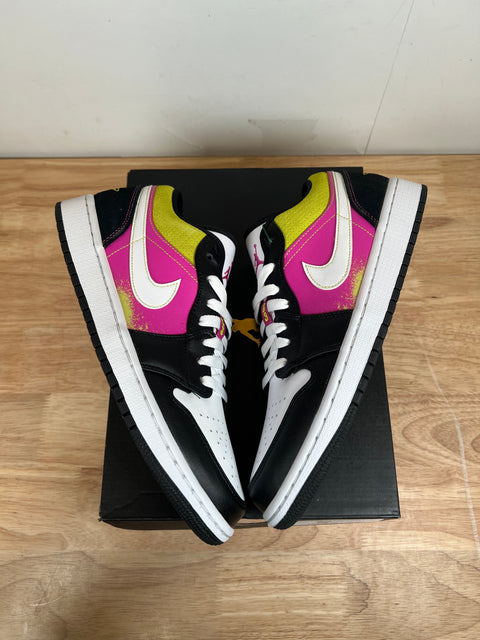 Jordan 1 Low Black Active Fuchsia Cyber