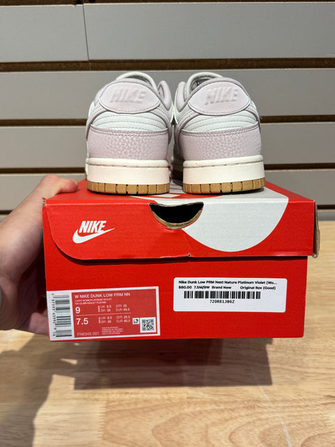 Nike Dunk Low PRM Next Nature Platinum Violet (Women's) Sz 7.5M