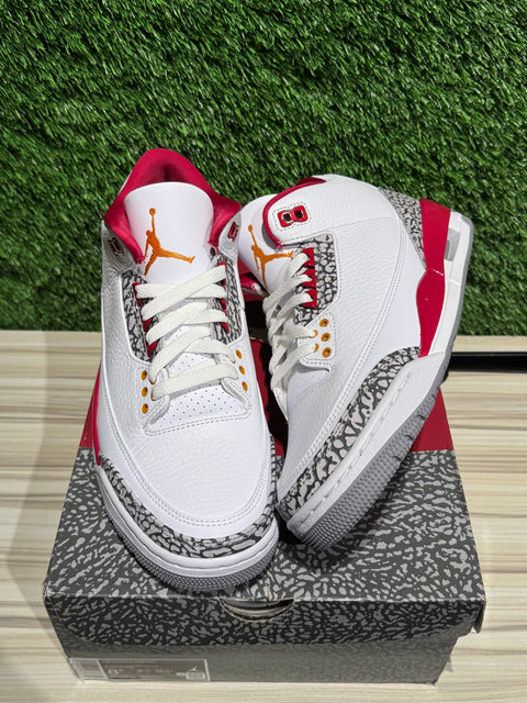 Jordan 3 Retro Cardinal Red Sz 8.5