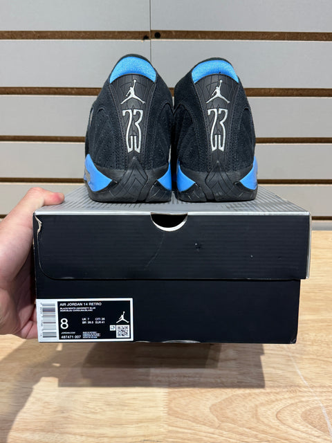 Jordan 14 Retro Black University Blue (2026) Sz 8