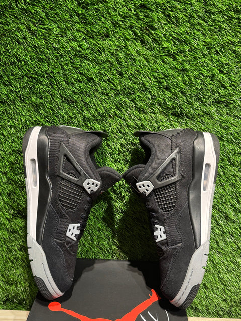 Jordan 4 Retro Black Canvas (GS) Sz 7Y