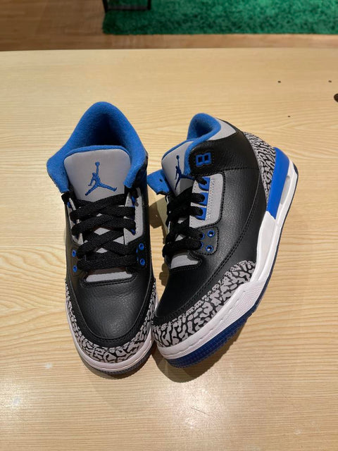 Jordan 3 Retro Sport Blue (GS) Sz 5.5Y/7W