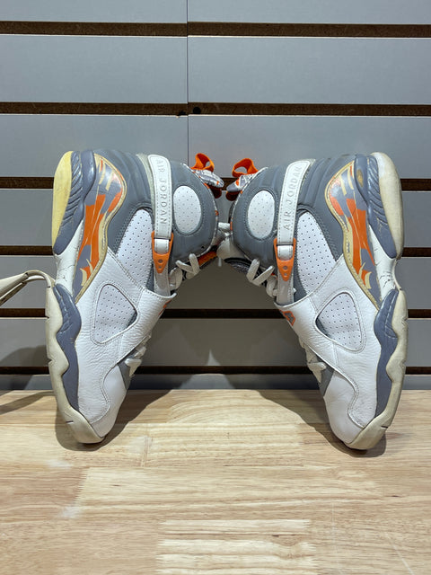 2007 Jordan 8 Retro Orange White Sz 10