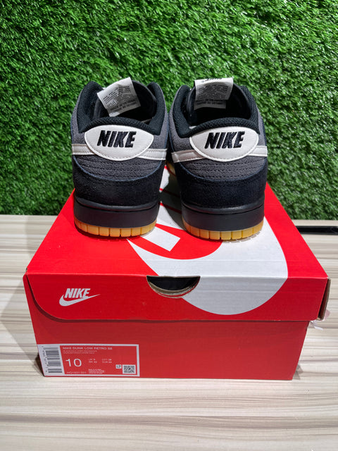 Nike Dunk Low SE Black Grey Gum Sz 10