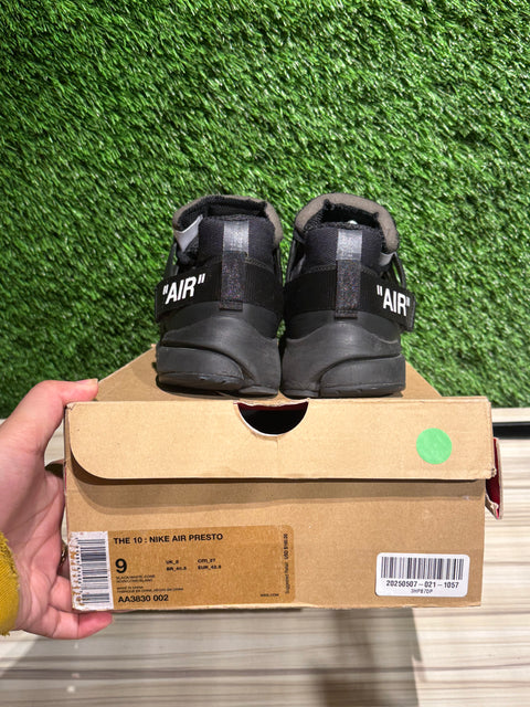 Nike Air Presto Off-White Black (2018) Sz 9M