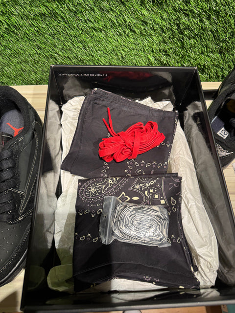 Jordan 1 Retro Low OG SP Travis Scott Black Phantom Sz 9M