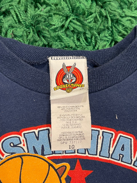 Vintage 1997 Looney Tunes Tasmanian Kids Devil and Daffy Duck Playoff T-Shirt