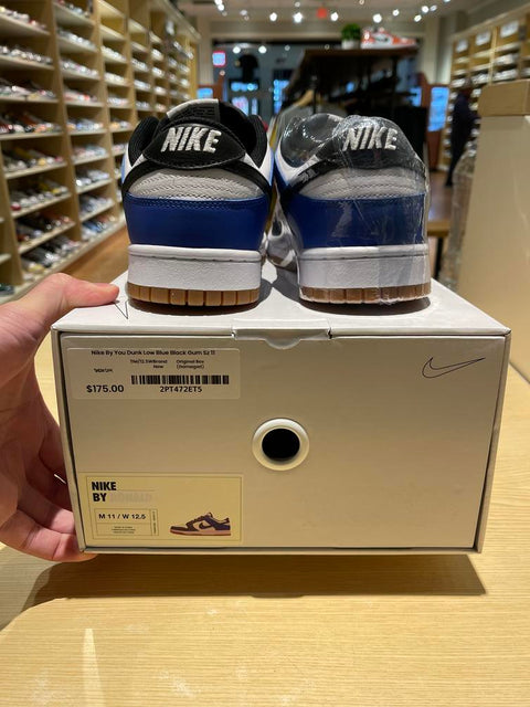 Nike By You Dunk Low Blue Black Gum Sz 11