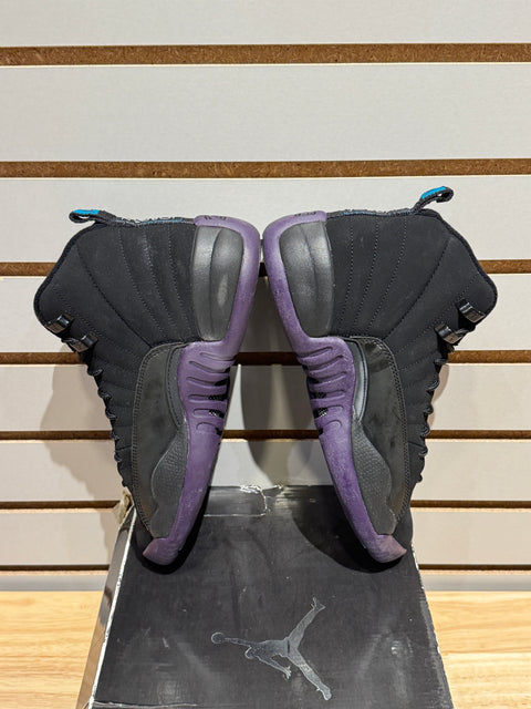 Jordan 12 Retro Black/Grand Purple/Aquamarine Sz 6.5Y