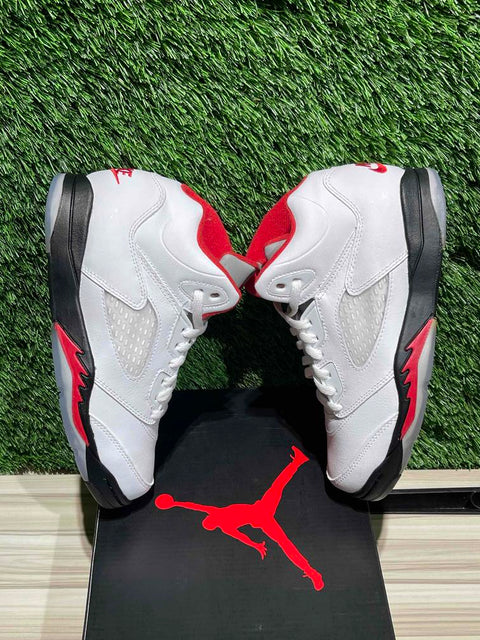 Jordan 5 Retro Fire Red Silver Tongue (2020) (PS) Sz 3Y