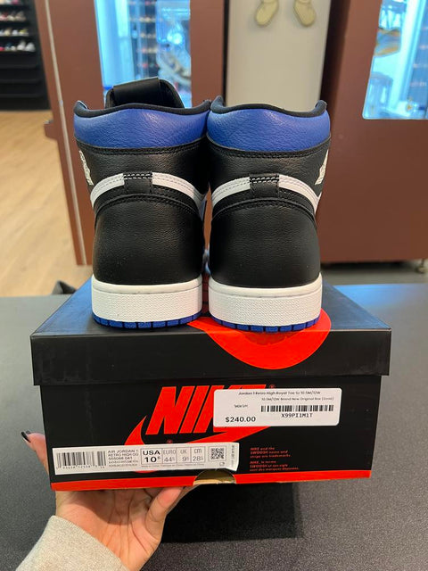 Jordan 1 Retro High Royal Toe Sz 10.5M/12W