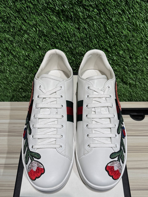 Gucci Ace Embroidered Floral Sz 41 (8M/9.5W)