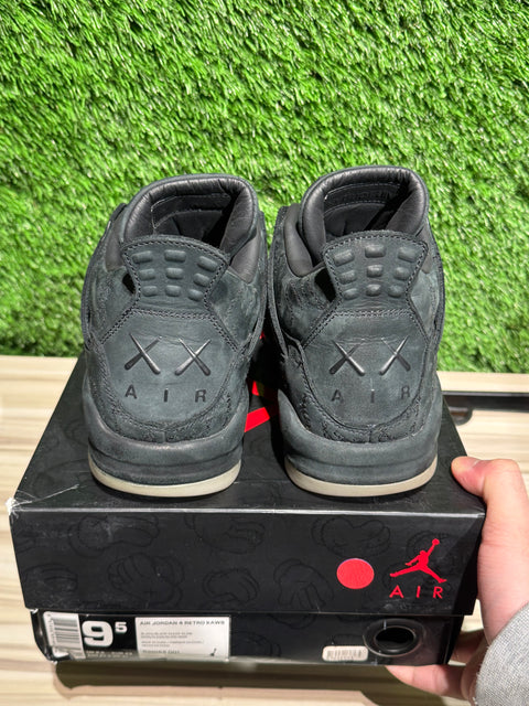Jordan 4 Retro Kaws Black Sz 9.5M