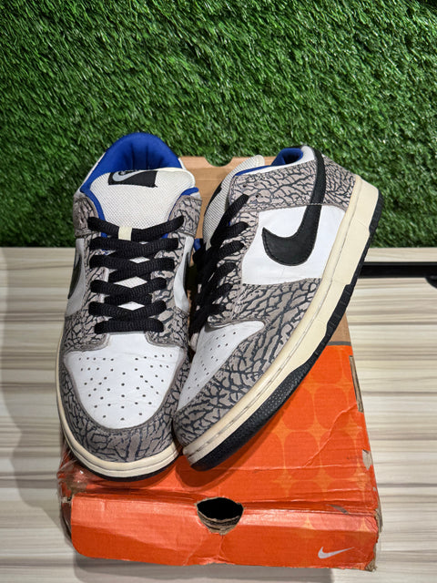 Nike SB Dunk Low Supreme White Cement (2002) Sz 10M.