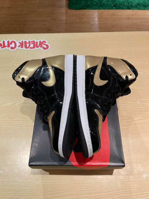 Jordan 1 Retro High NRG Patent Gold Toe Sz 11