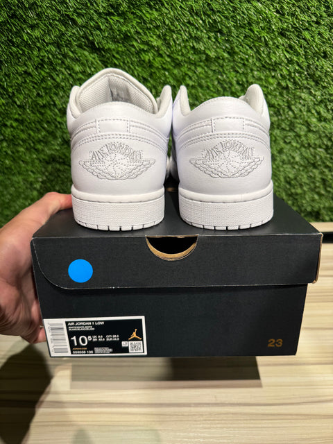 Jordan 1 Low Triple White Sz 10.5M