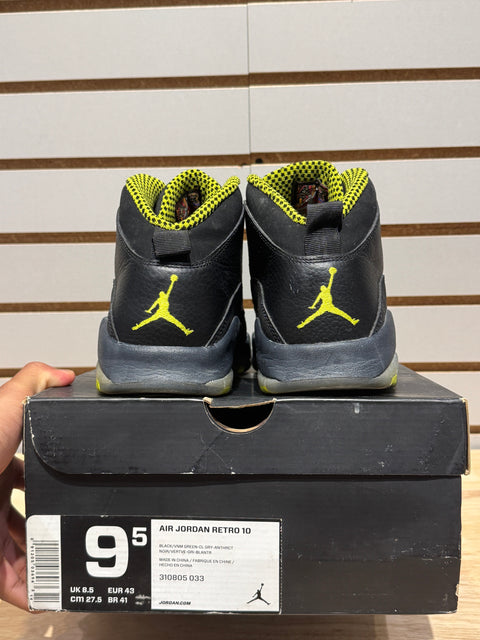 Jordan 10 Retro Venom Green Sz 9.5