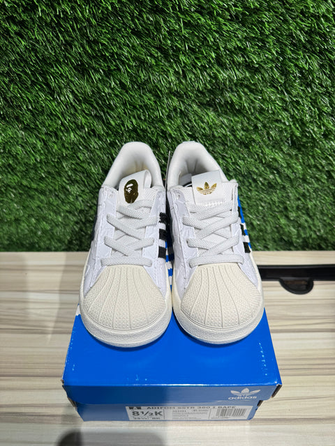 adidas Superstar 360 Bape White Black (TD) Sz 8.5k