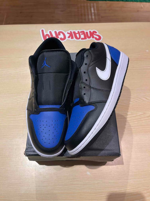 Jordan 1 Low Black Royal Toe Sz 10