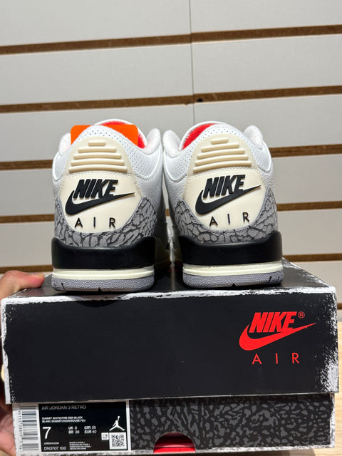 Jordan 3 Retro White Cement Reimagined Sz 7