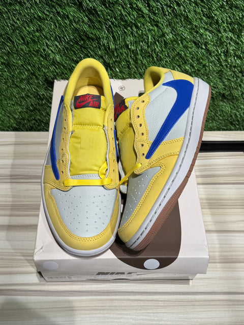 Jordan 1 Retro Low OG SP Travis Scott Canary (Women's) Sz 8W/6.5M