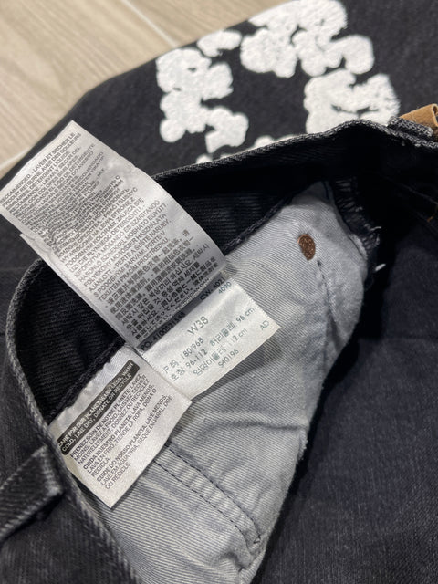Denim Tears x Levi's Cotton Wreath 501 Black Jeans 38x34