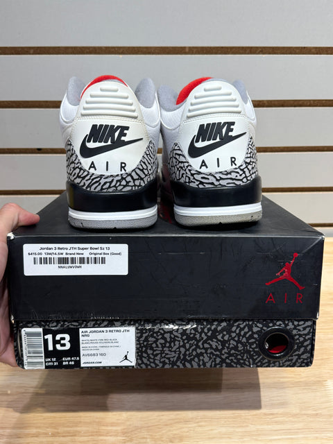 Jordan 3 Retro JTH Super Bowl Sz 13