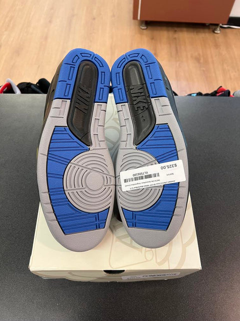 Jordan 2 Retro Low SP Off-White Black Blue Sz 9