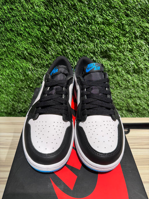 Jordan 1 Retro Low OG Black Dark Powder Blue (Women's) Sz 7.5W/6M