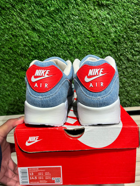 Nike Air Max 90 Denim Light Wash Sz 13M