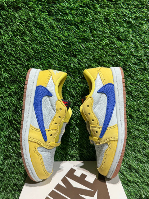 Jordan 1 Retro Low OG SP Travis Scott Canary (TD) Sz 10c
