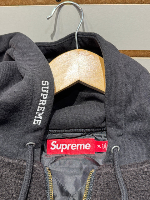 Supreme Fleece Zip Up Hooded Shirt (FW23) Sz XL