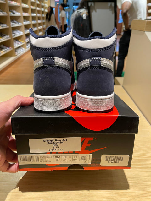 Jordan 1 Low Midnight Navy Wolf Grey (GS)