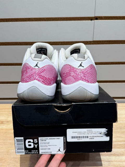 Jordan 11 Retro Low Pink Snakeskin (2013) Sz 6.5Y/8W