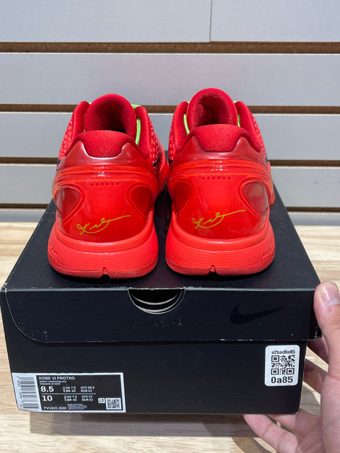 Nike Kobe 6 Protro Reverse Grinch Sz 8.5