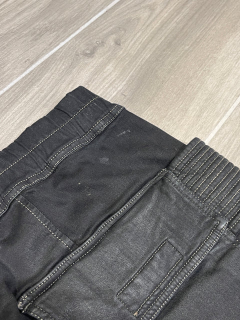 Rick Owens DRKSHDW Black Waxed Cargo Pants