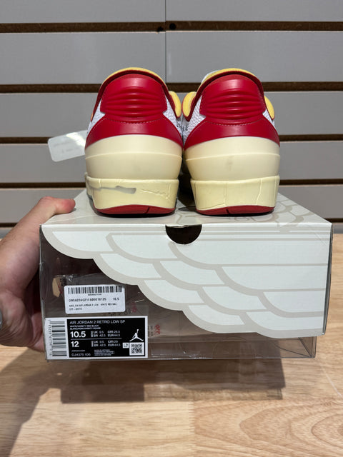 Jordan 2 Retro Low SP Off-White White Red Sz 10.5