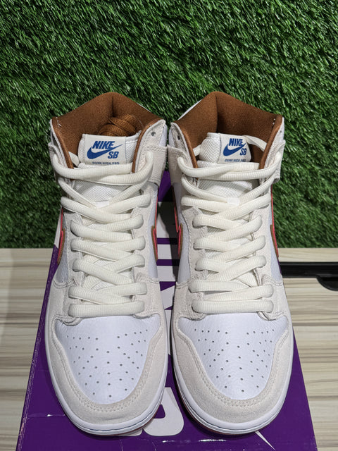 Nike SB Dunk High Sail Bright Crimson Sz 9.5M