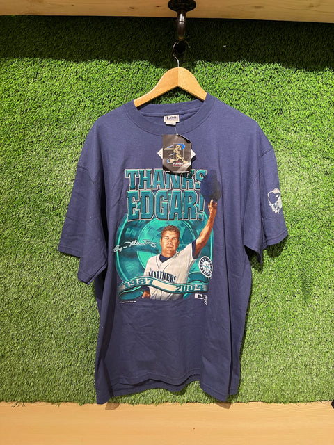 NWT 2004 Vintage Seattle Mariniers "Thanks Edgar!" Edgar Martinez Tee Sz XL