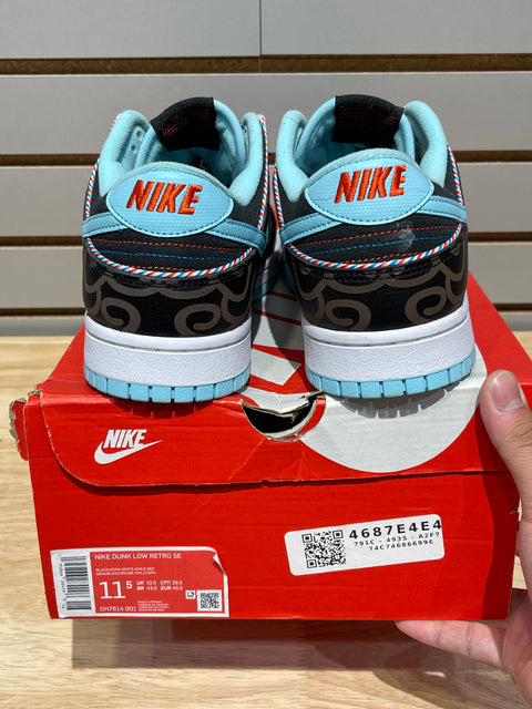 Nike Dunk Low SE Barber Shop Black Sz 11.5