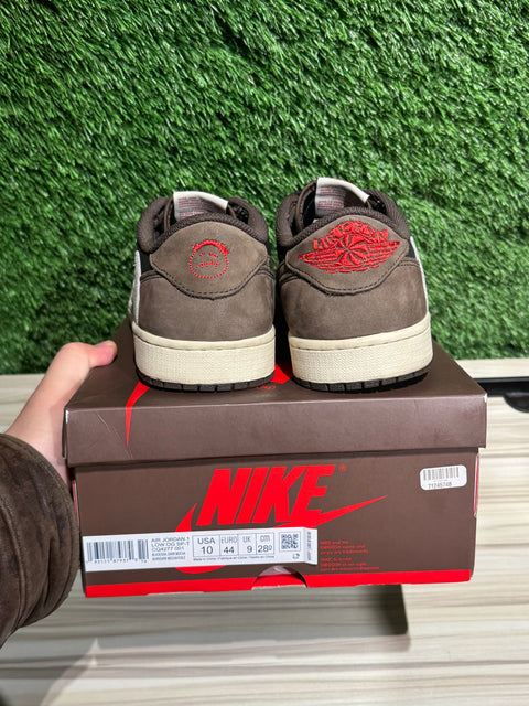Jordan 1 Retro Low OG SP Travis Scott Mocha Sz 10M