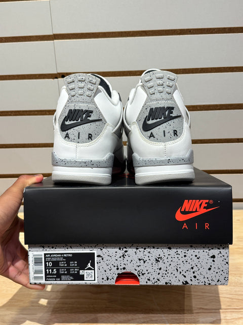 Jordan 4 Retro White Cement (2025) Sz 10