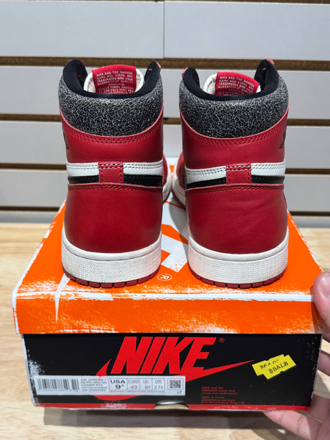 Jordan 1 Retro High OG Chicago Lost and Found Sz 9.5