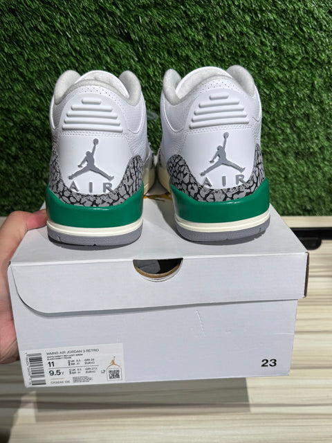 Jordan 3 Retro Lucky Green (Women's) Sz 9.5M